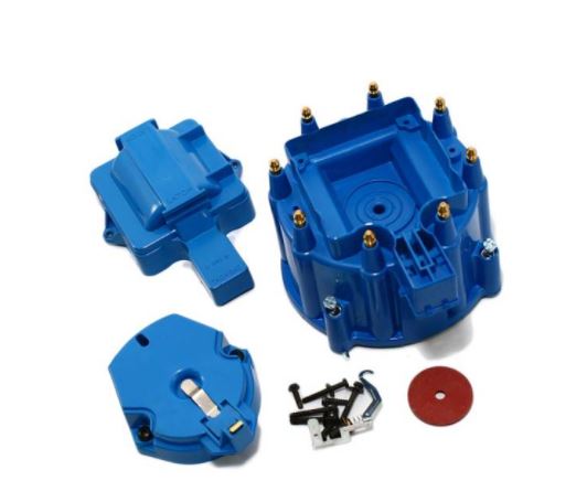 V8 HEI verdeelkap & rotor kit blauw  incl kap