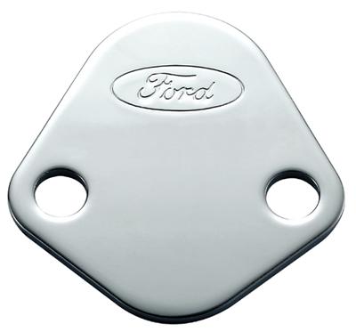 Ford Fuel pump block off plate chrome